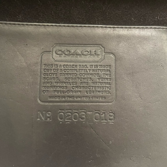 Vintage Coach Black Leather Shoulder Sac Pre-1994 Authentic - Picture 6 of 10